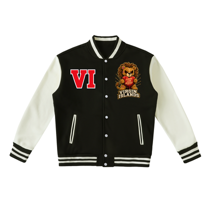 LION HEART Two-Tone Fleeced Varsity Jacket