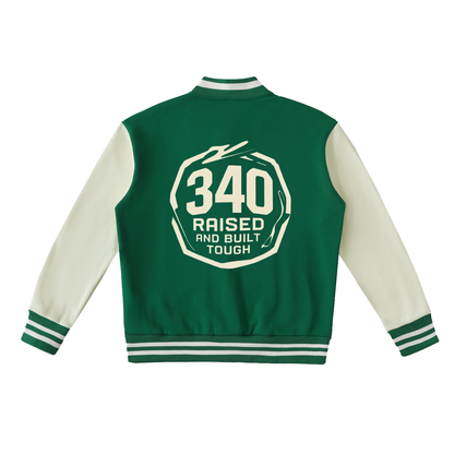 LION HEART Two-Tone Fleeced Varsity Jacket
