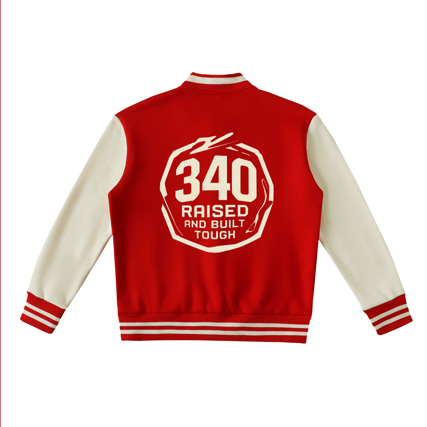LION HEART Two-Tone Fleeced Varsity Jacket