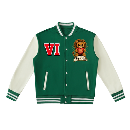 LION HEART Two-Tone Fleeced Varsity Jacket
