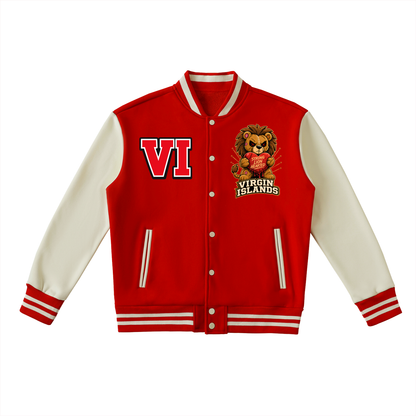 LION HEART Two-Tone Fleeced Varsity Jacket