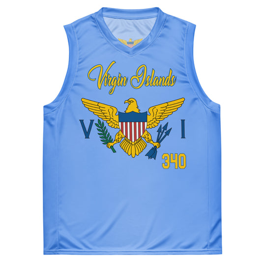 Carolina Blue Virgin Islands Unisex Basketball Jersey
