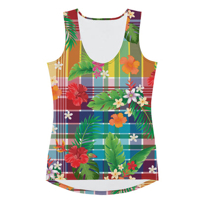 Madras Flowers Cut Tank Top | Phade Fashion Virgin Islands