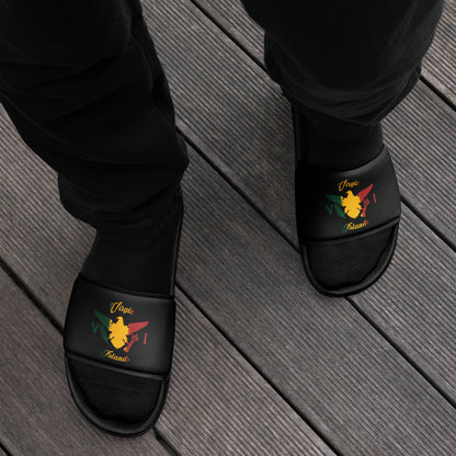 Vi Ice Gold & Green Slides | Phade Fashion Virgin Islands