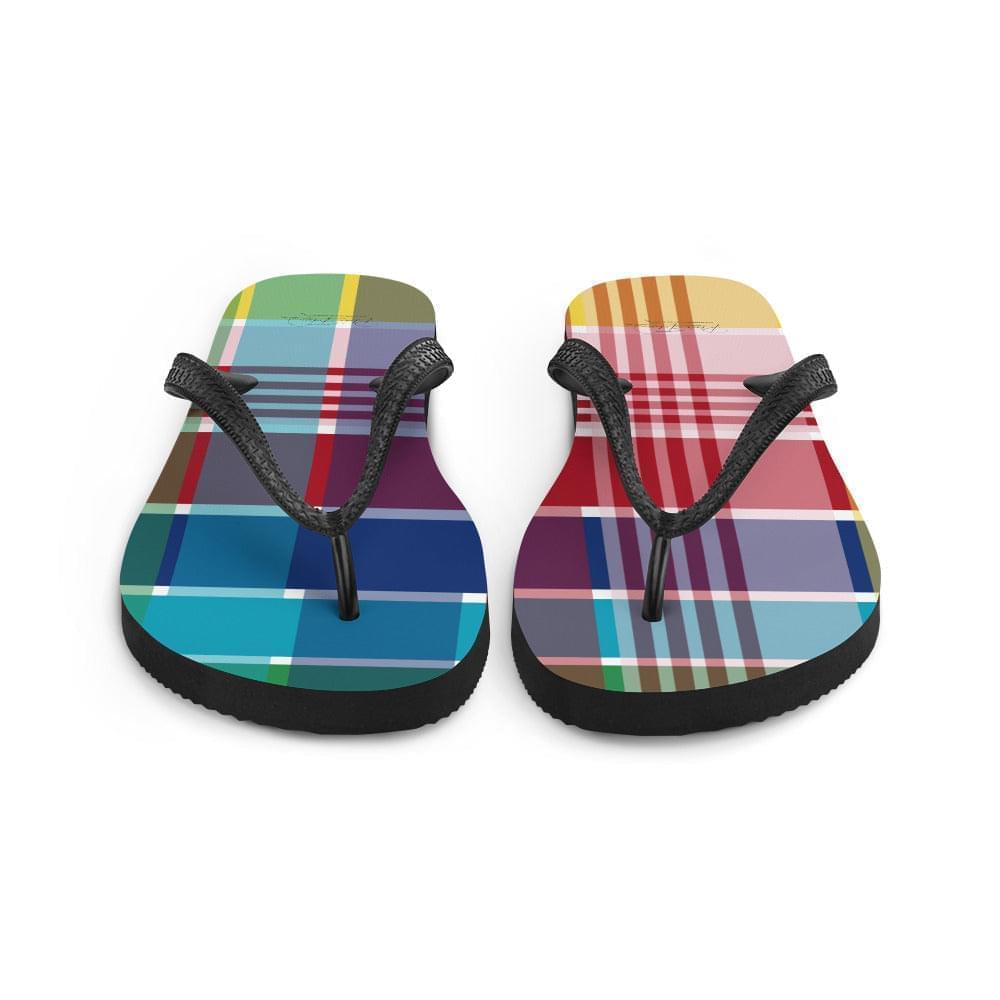 Unisex Madras Flip Flops | Phade Fashion Virgin Islands