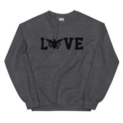 Love Black Print Sweatshirt | Phade Fashion Virgin Islands
