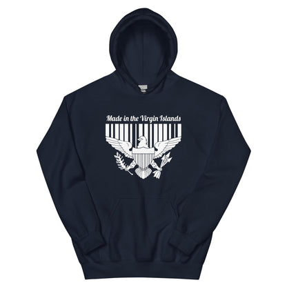 Unisex White Print Vi Hoodie | Phade Fashion Virgin Islands