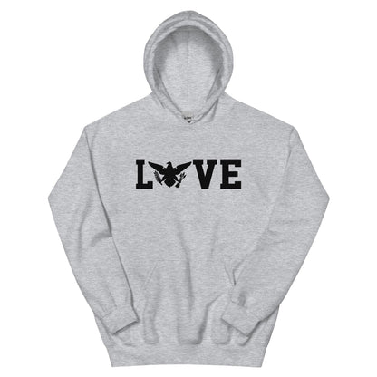 Love Black Print Hoodie | Phade Fashion Virgin Islands