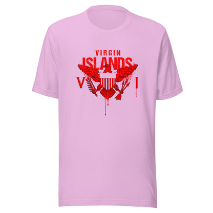 Red Painted Vi Unisex Tee | Phade Fashion Virgin Islands